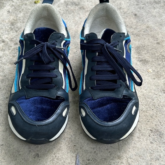 Sandro Paris Flame Sneakers, 3 blues, size 40 - Picture 1 of 11